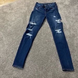 American eagle ripped jeans Medium wash Worn once